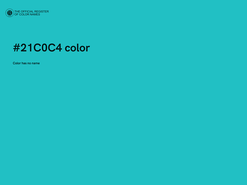 #21C0C4 color image