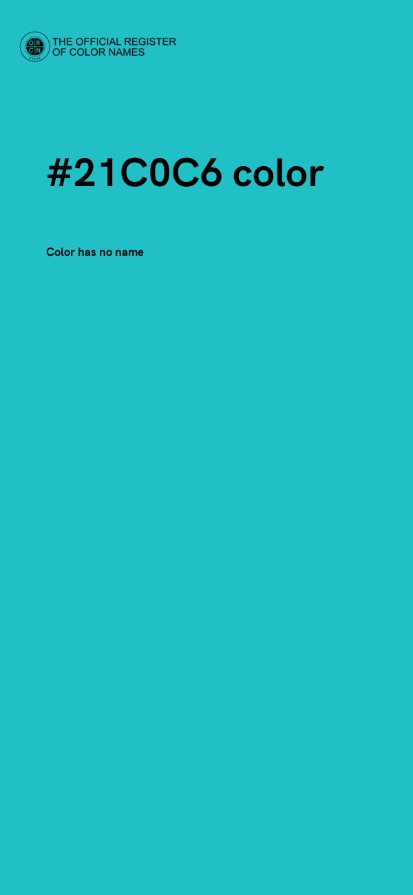 #21C0C6 color image