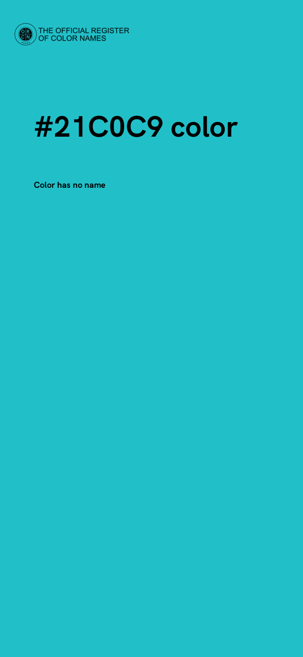 #21C0C9 color image
