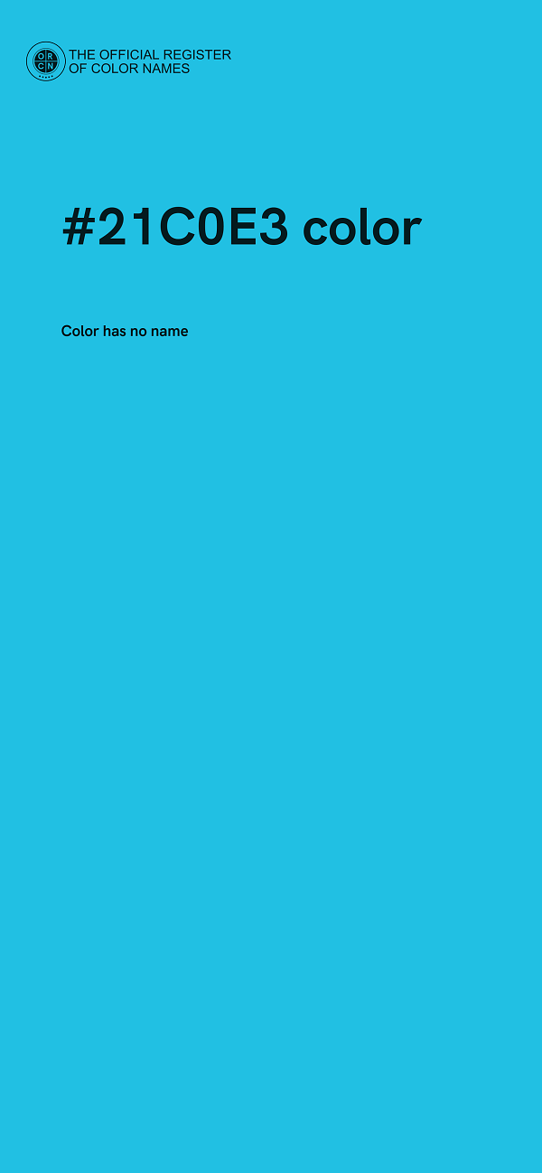 #21C0E3 color image