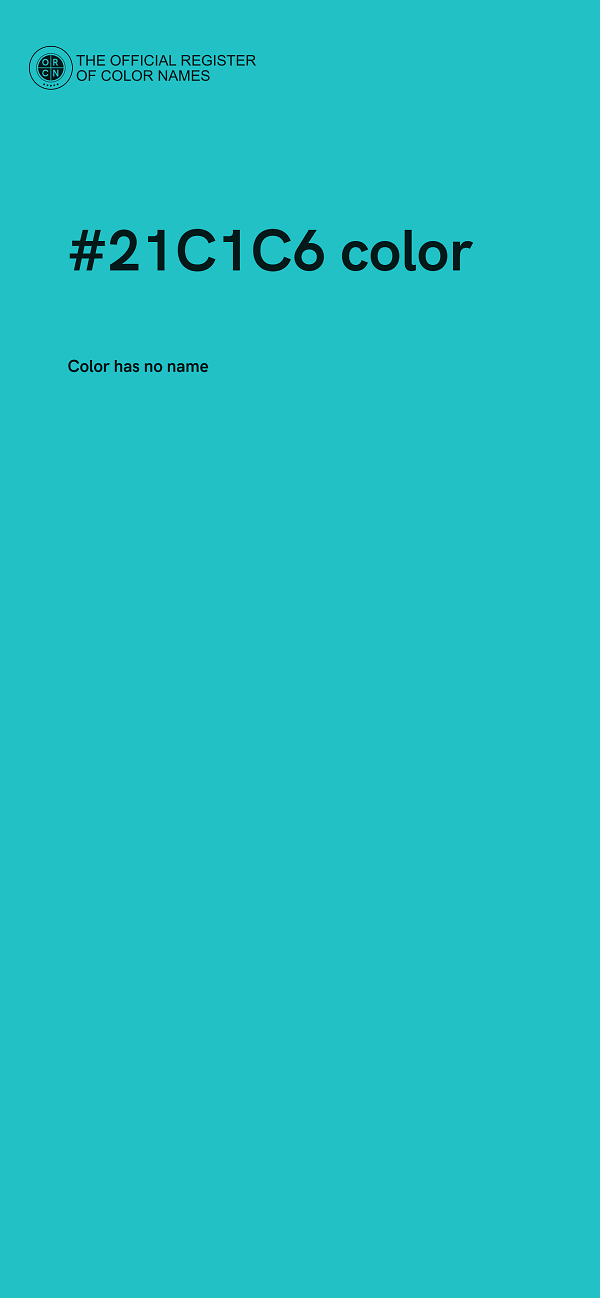 #21C1C6 color image