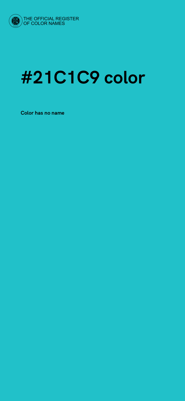 #21C1C9 color image