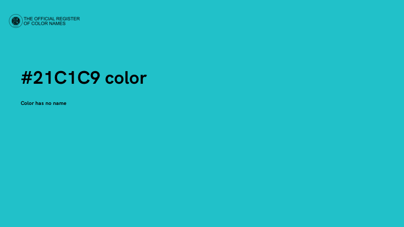 #21C1C9 color image