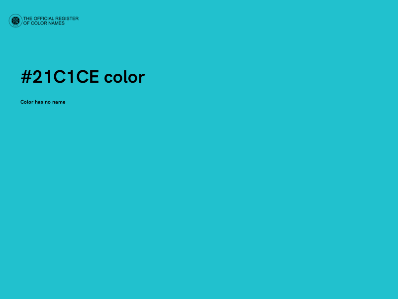 #21C1CE color image