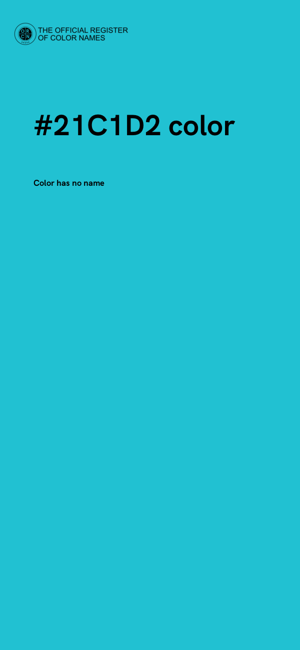 #21C1D2 color image