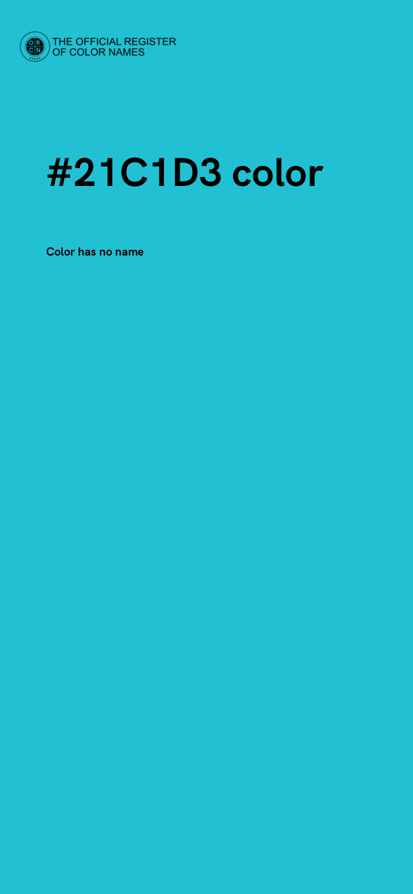 #21C1D3 color image
