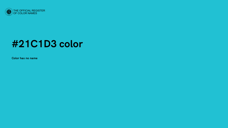#21C1D3 color image