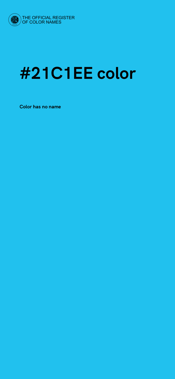 #21C1EE color image