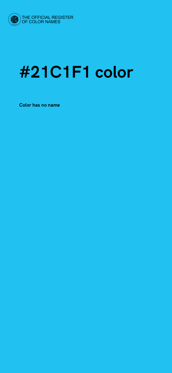 #21C1F1 color image