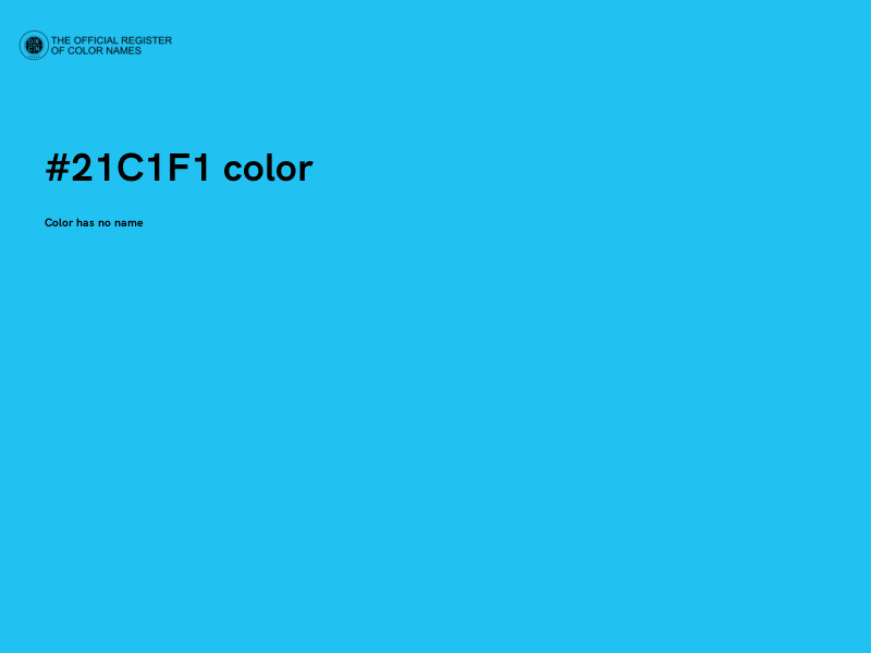 #21C1F1 color image