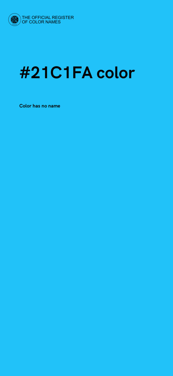 #21C1FA color image