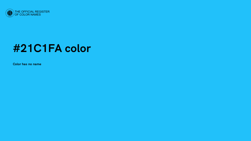 #21C1FA color image
