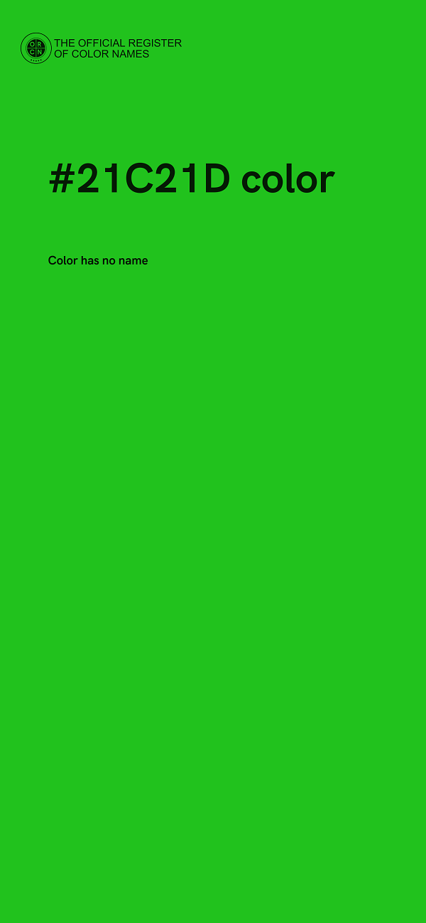 #21C21D color image