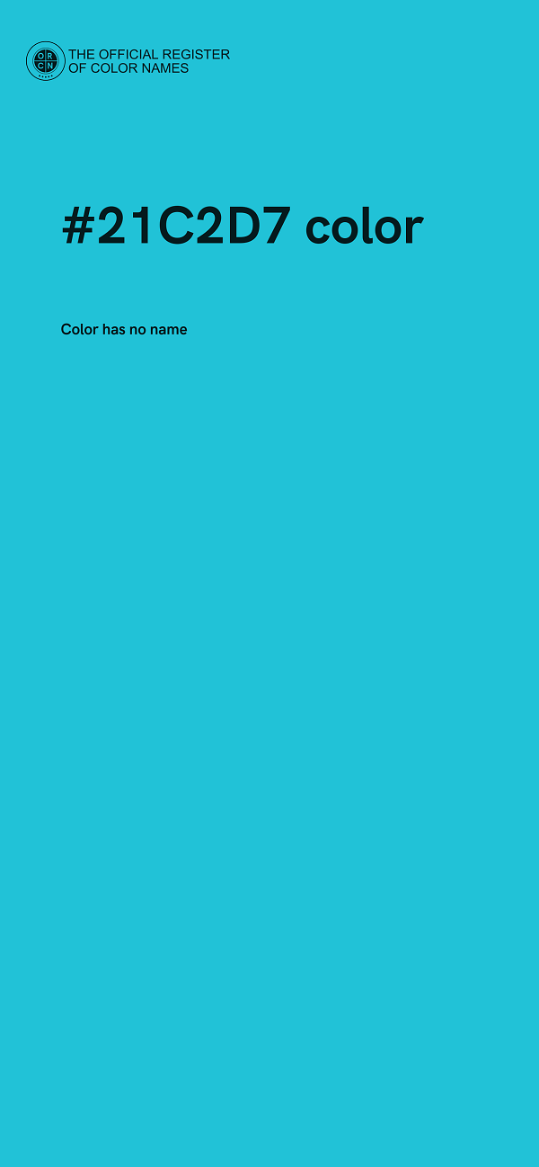 #21C2D7 color image