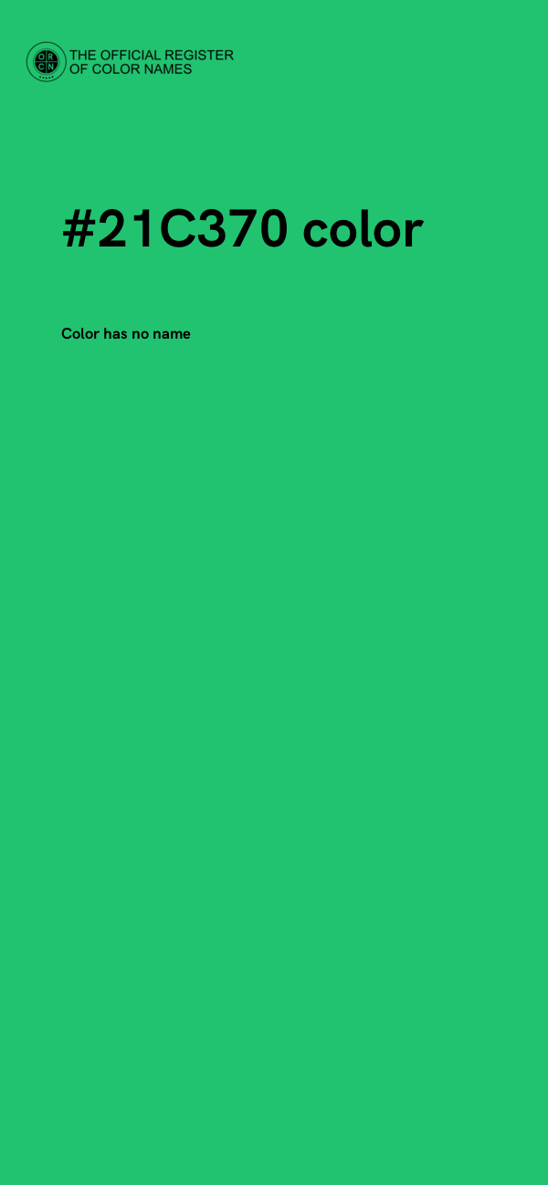 #21C370 color image