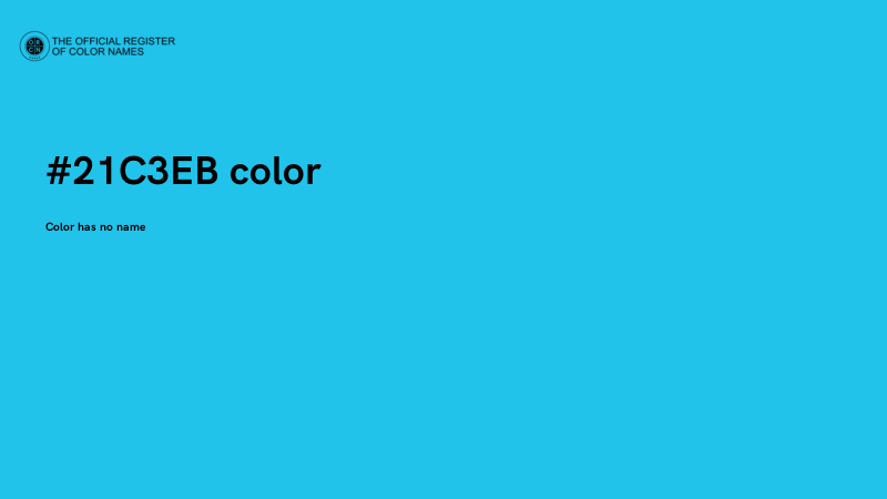 #21C3EB color image