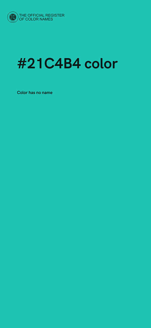 #21C4B4 color image