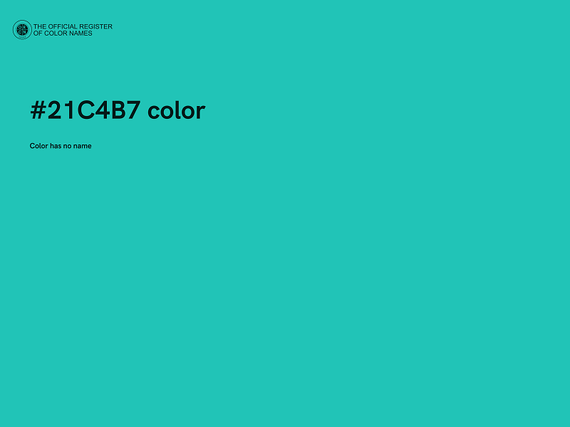 #21C4B7 color image