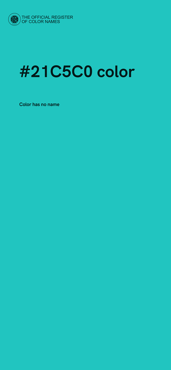 #21C5C0 color image