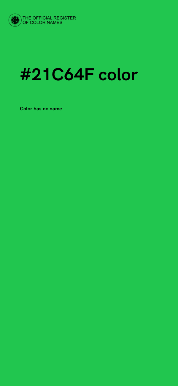 #21C64F color image