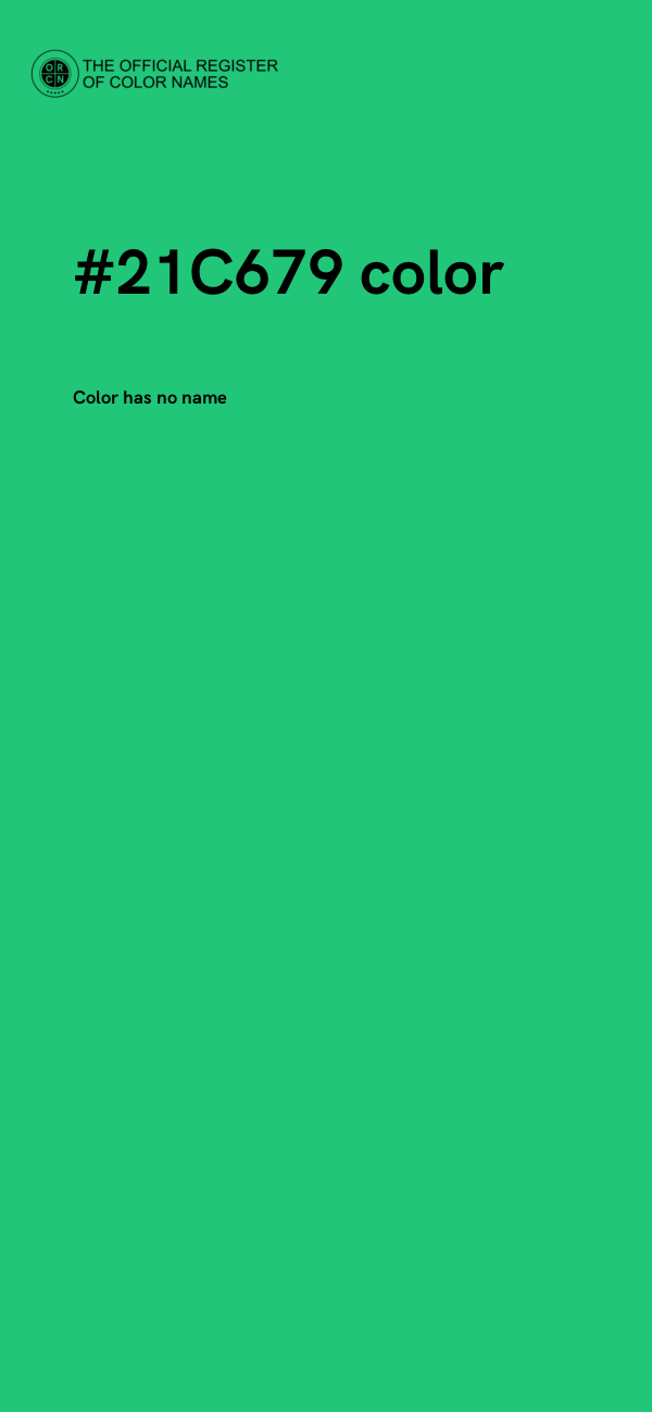 #21C679 color image