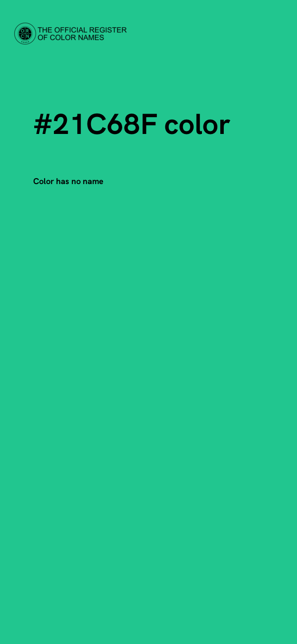 #21C68F color image