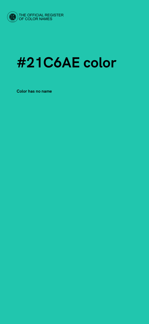 #21C6AE color image