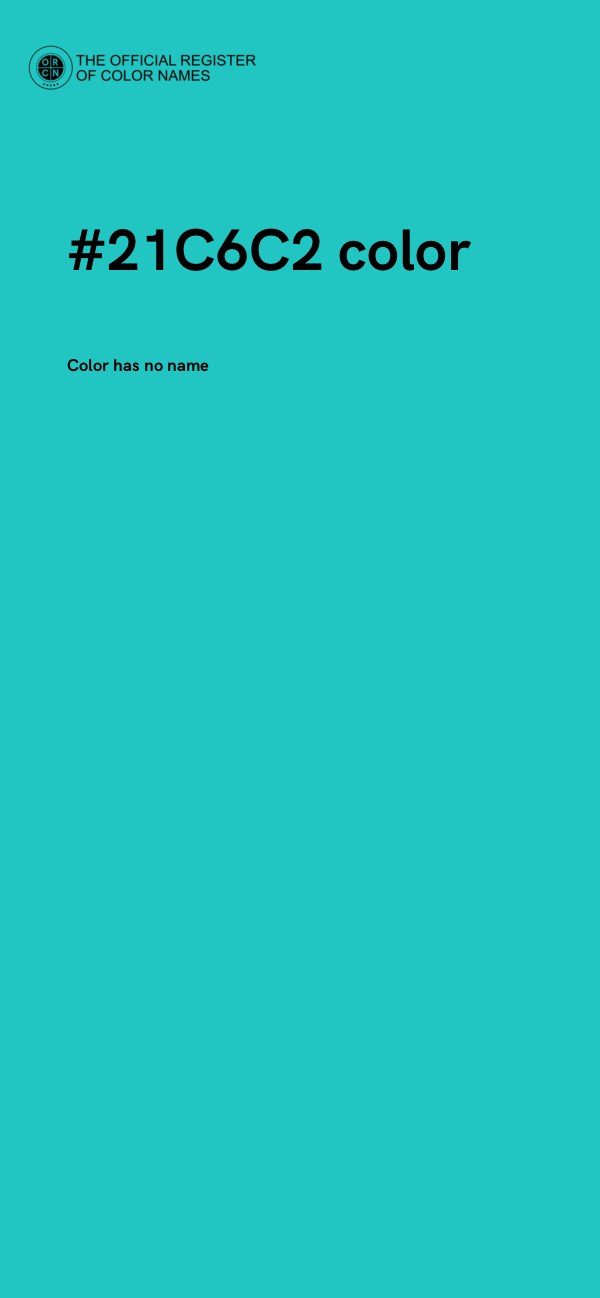 #21C6C2 color image