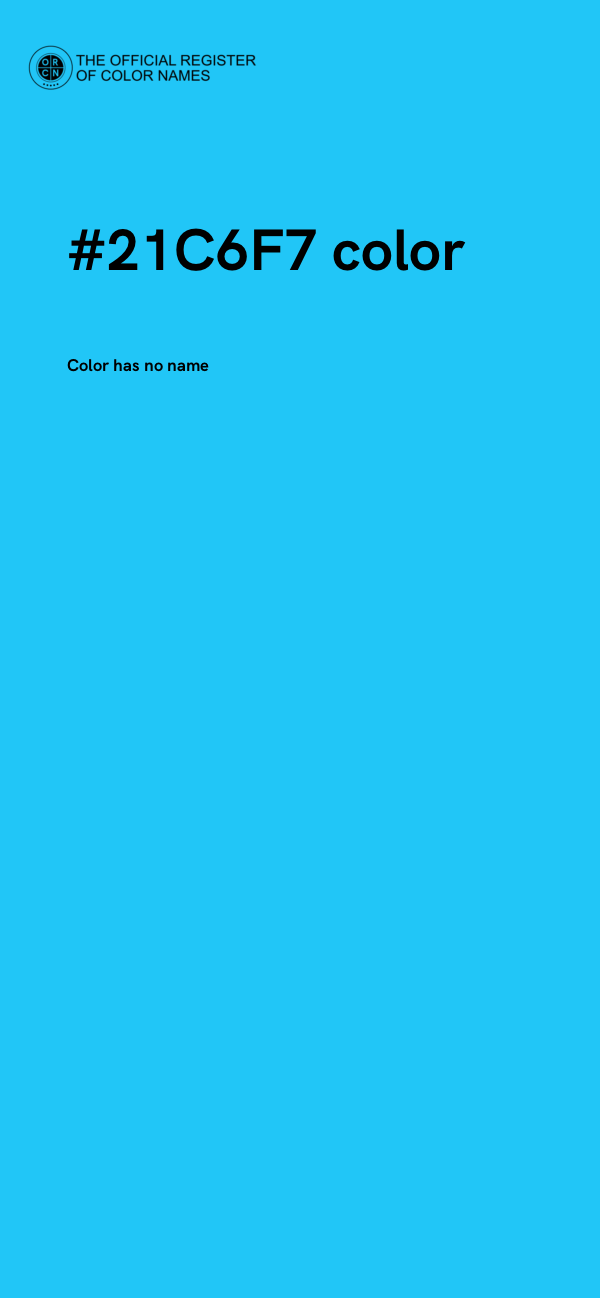 #21C6F7 color image