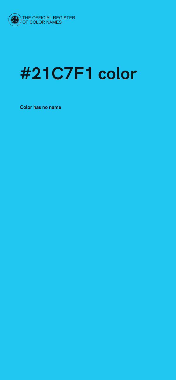 #21C7F1 color image