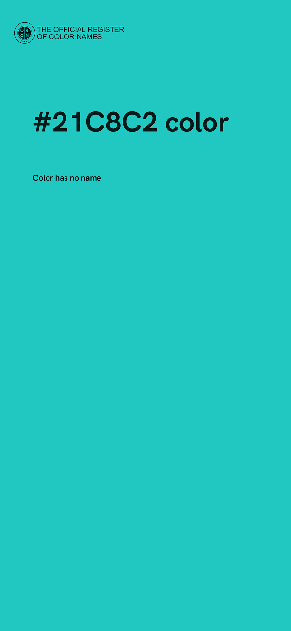 #21C8C2 color image