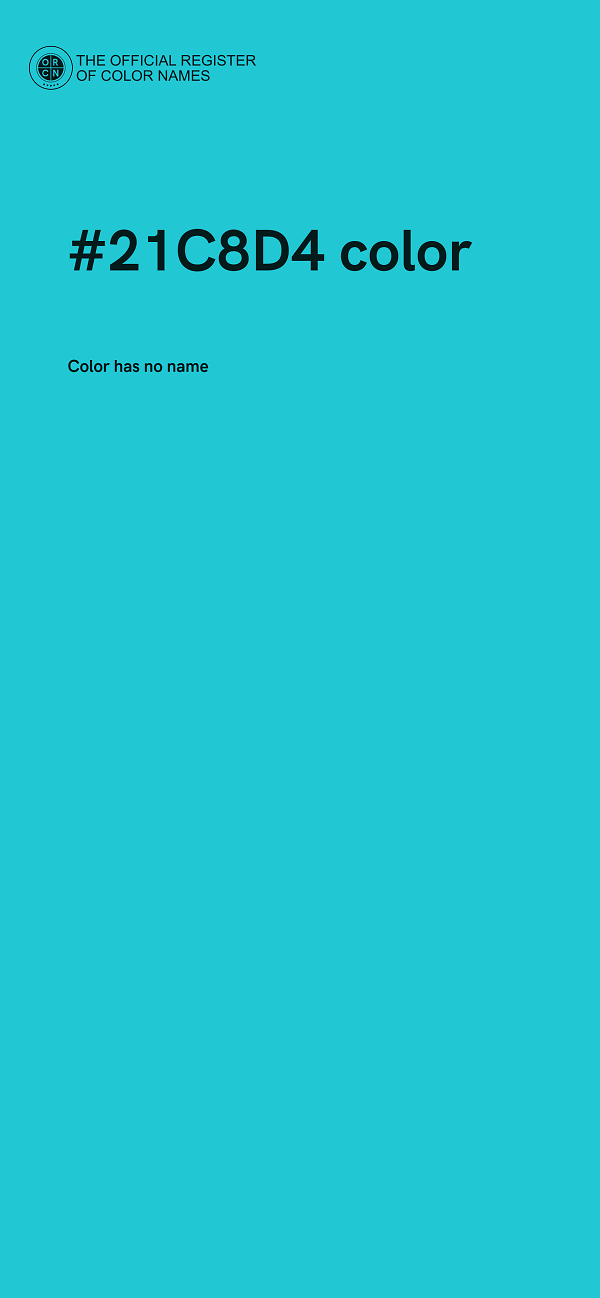 #21C8D4 color image