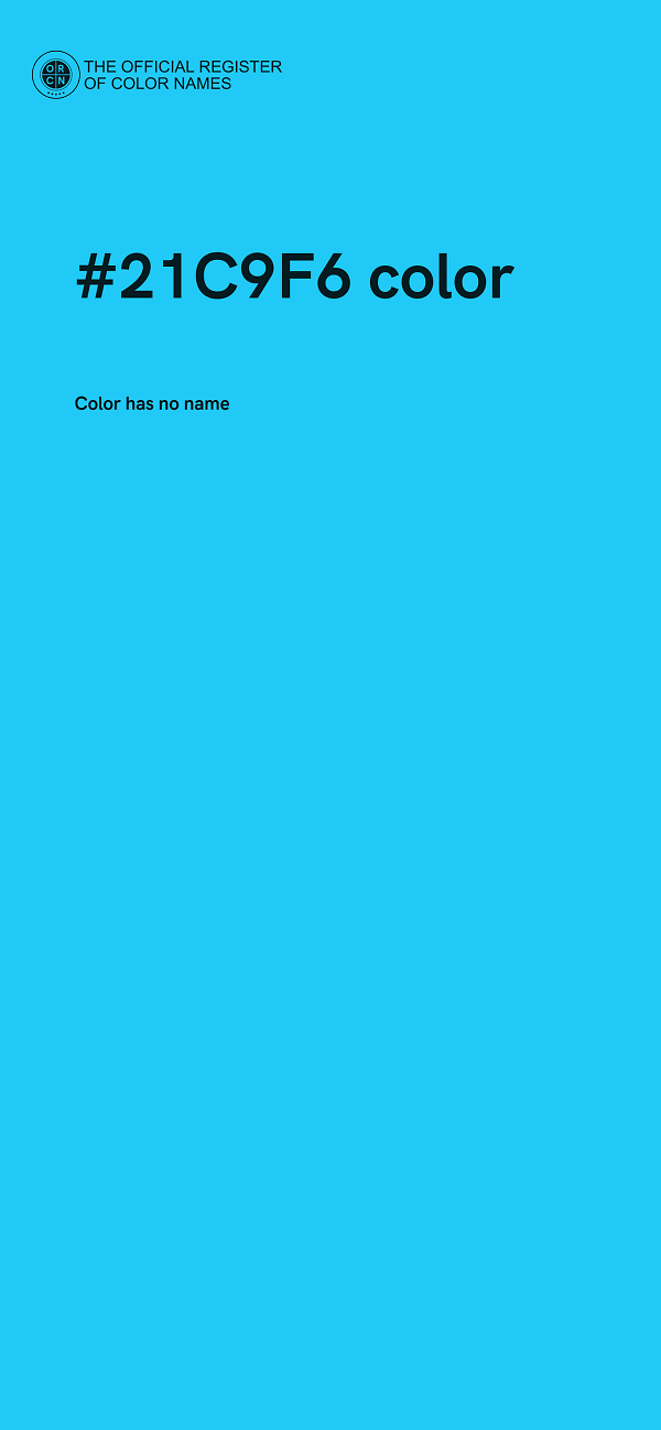 #21C9F6 color image