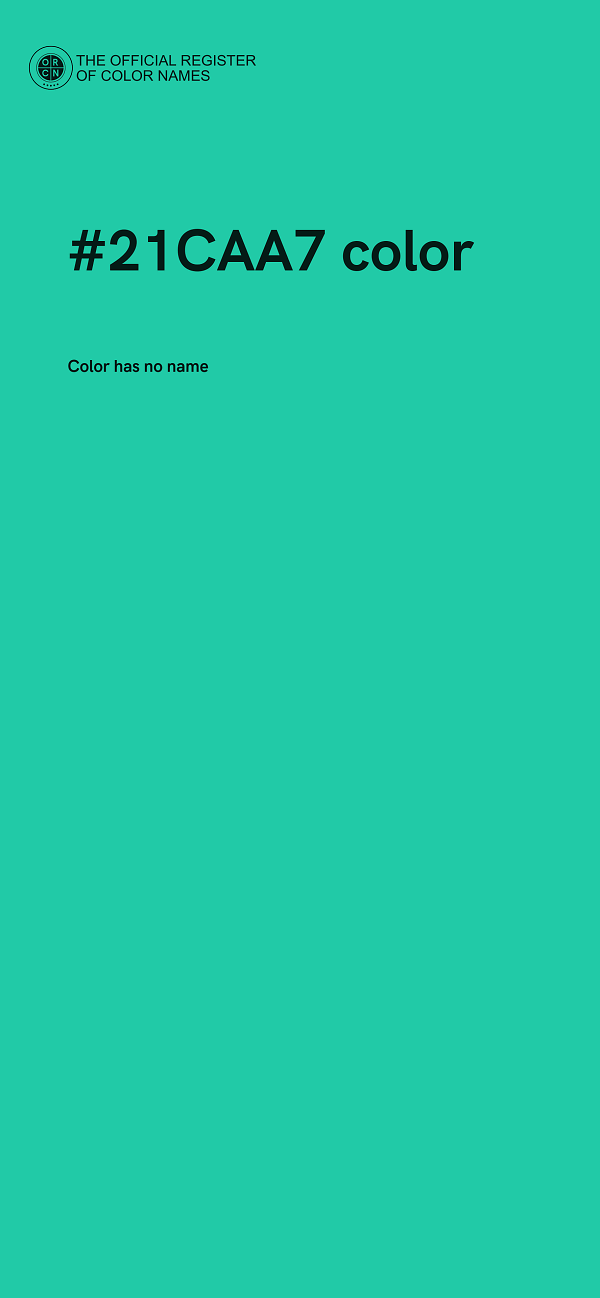 #21CAA7 color image