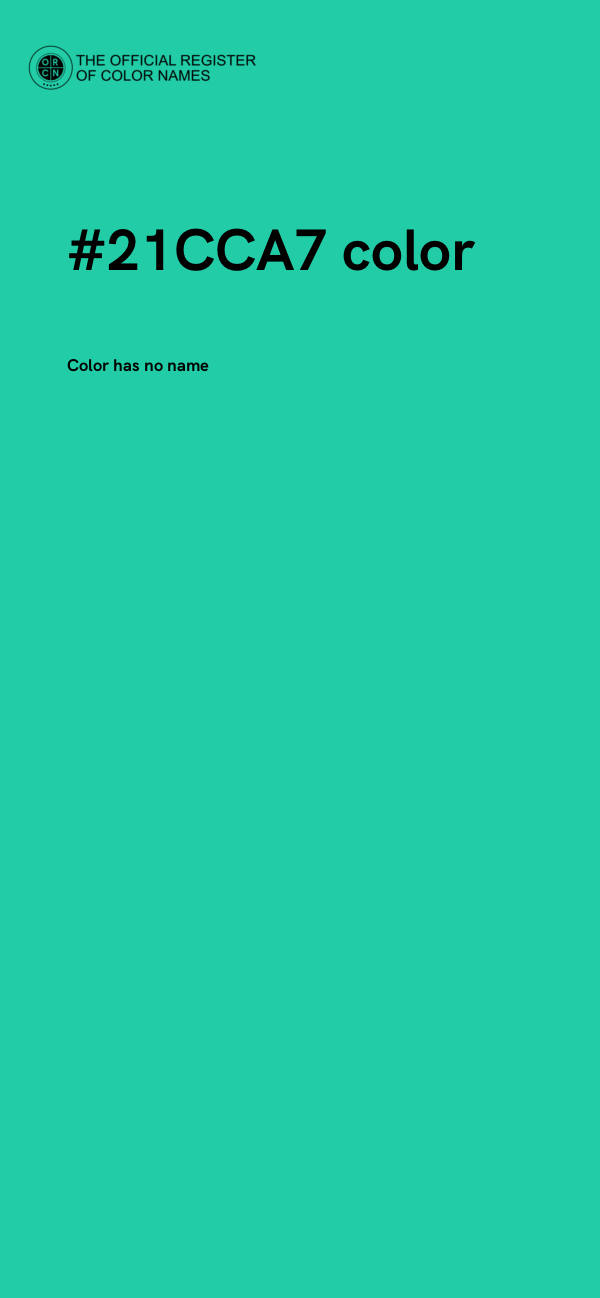 #21CCA7 color image
