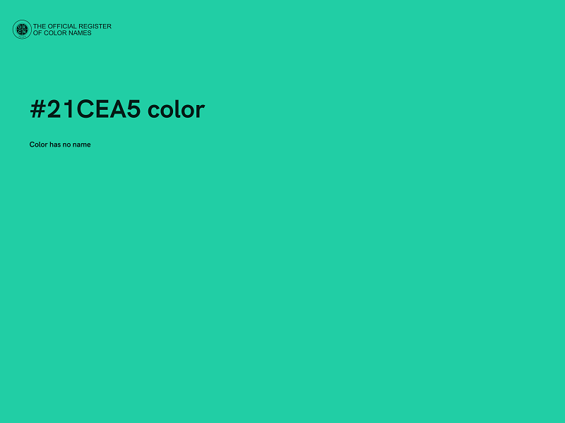 #21CEA5 color image