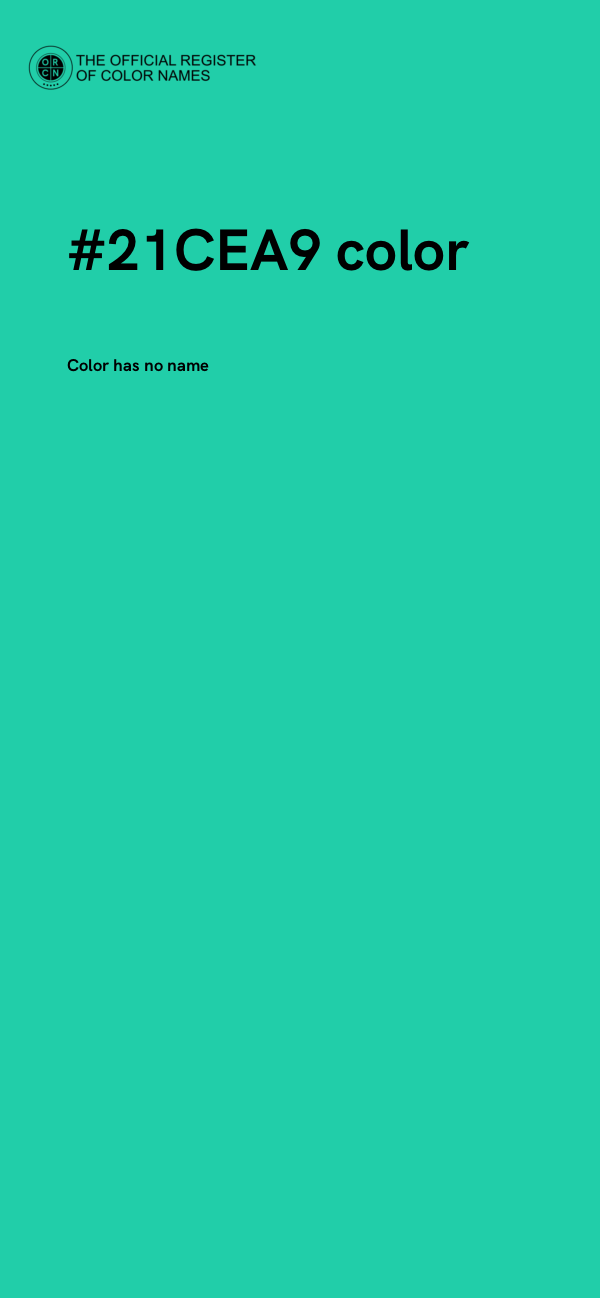 #21CEA9 color image