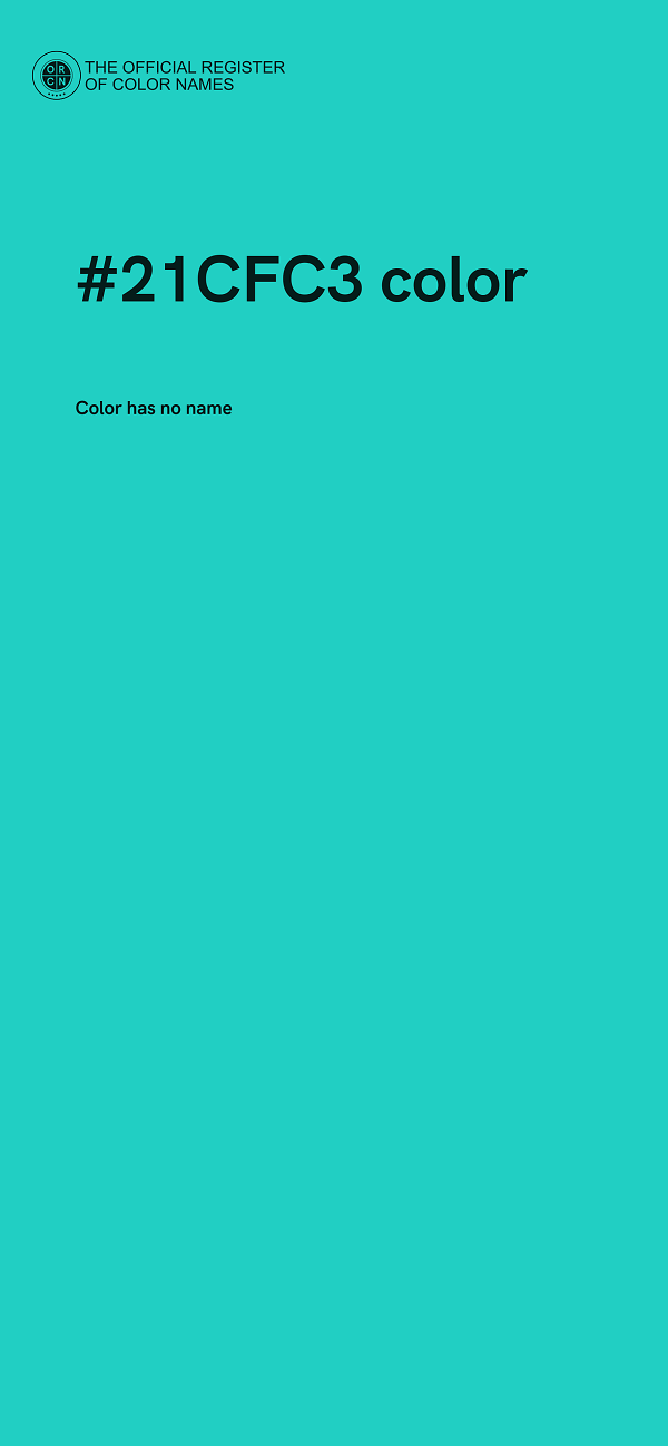 #21CFC3 color image