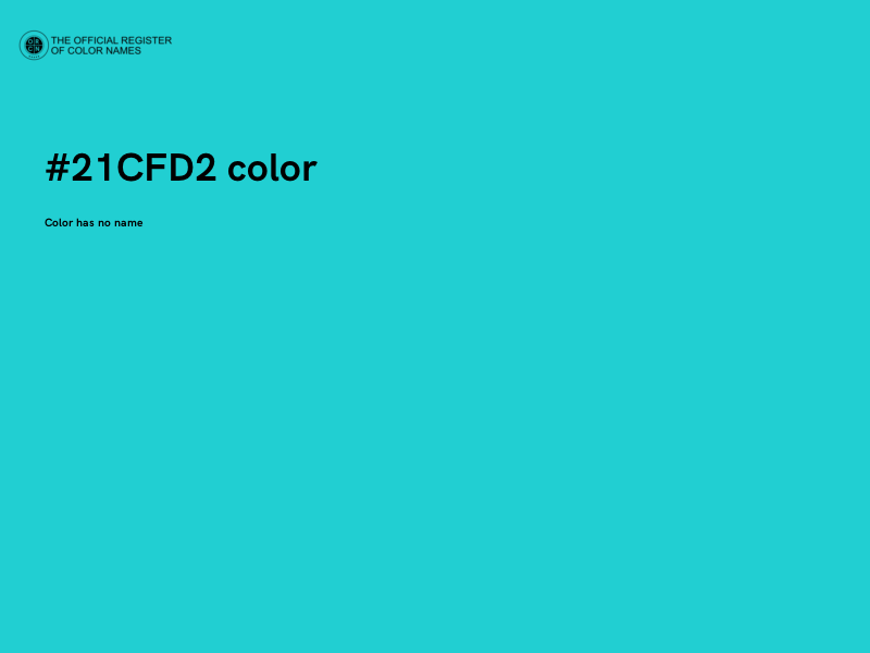 #21CFD2 color image