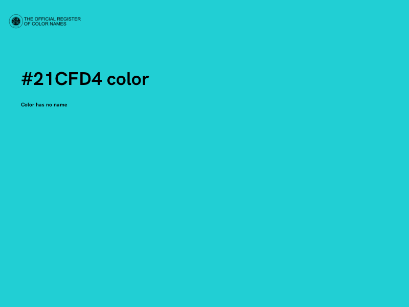 #21CFD4 color image