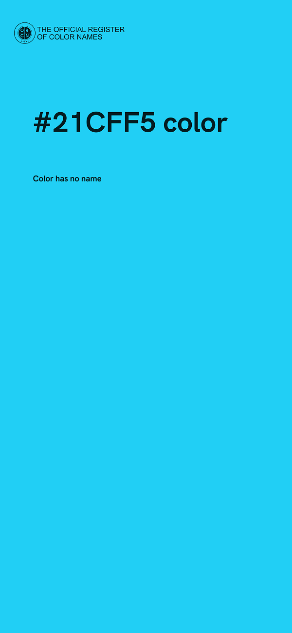 #21CFF5 color image