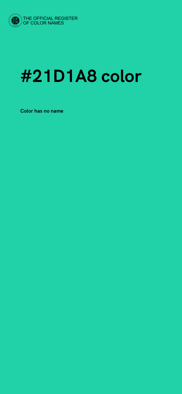 #21D1A8 color image