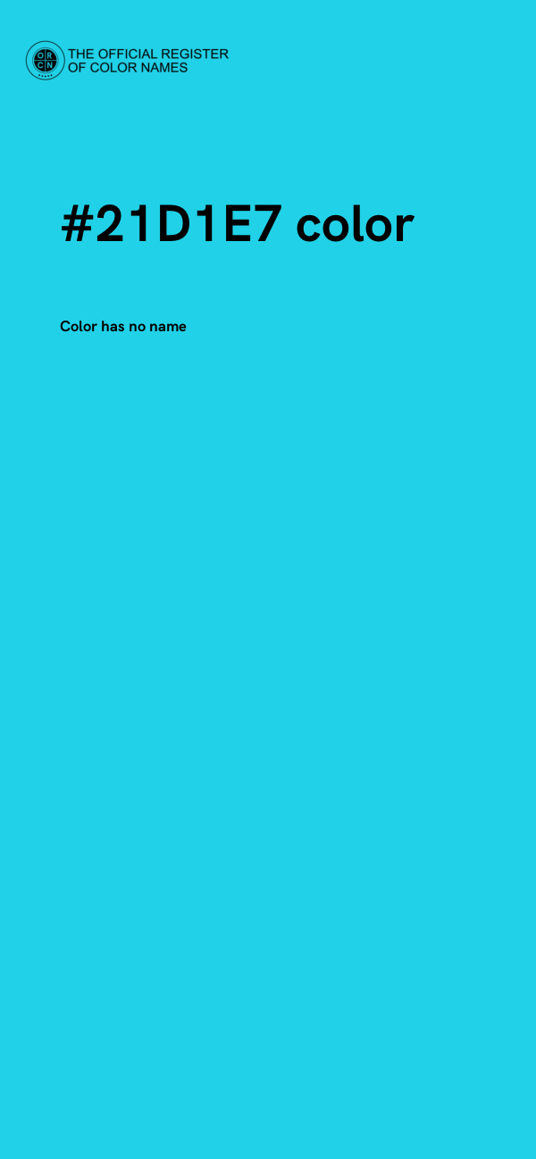 #21D1E7 color image