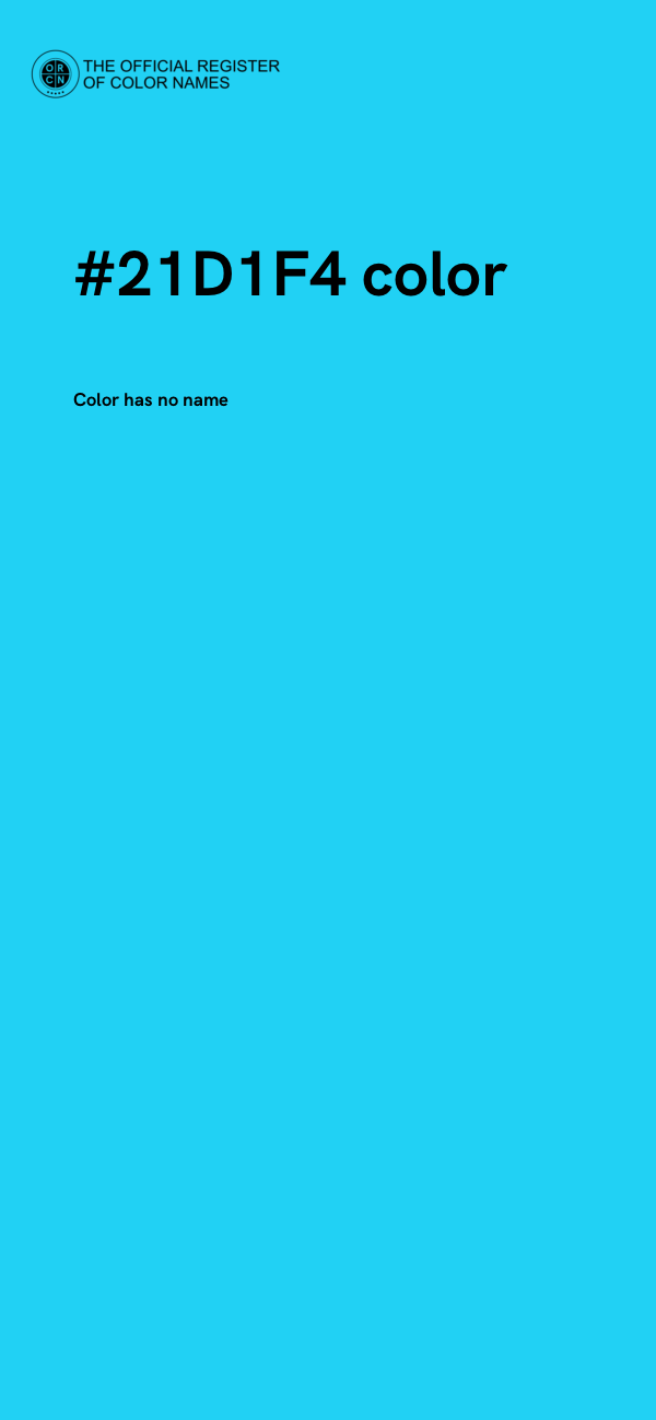 #21D1F4 color image