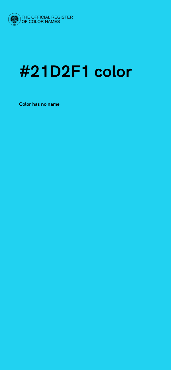 #21D2F1 color image