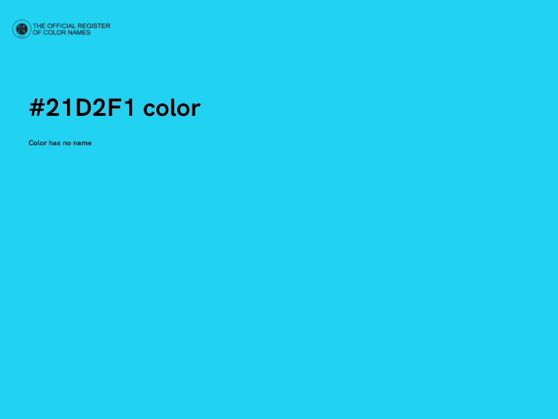 #21D2F1 color image