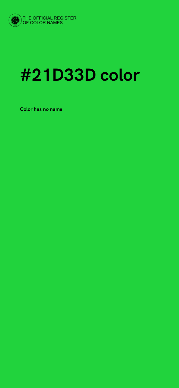 #21D33D color image