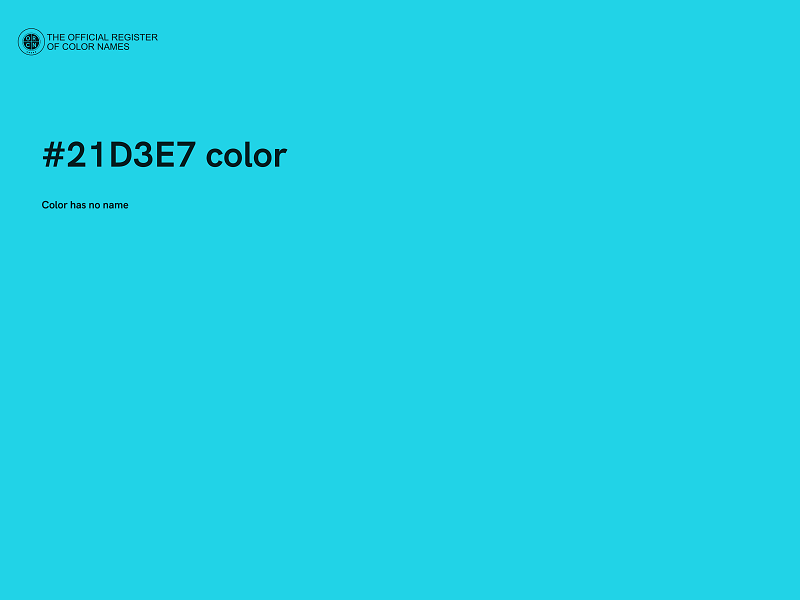 #21D3E7 color image