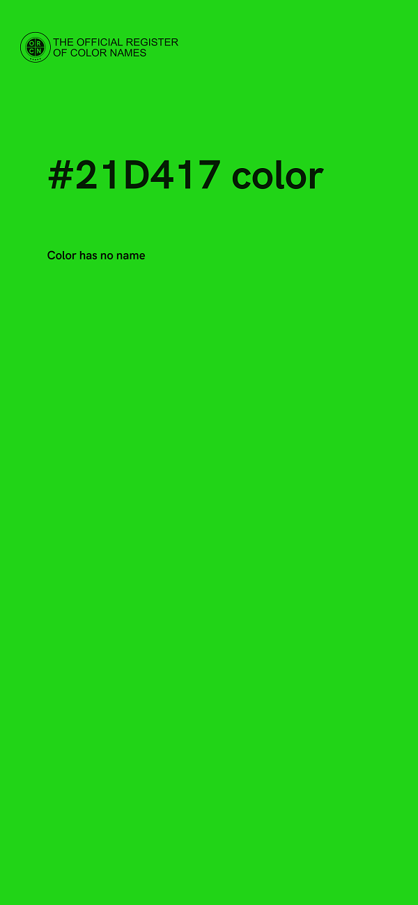 #21D417 color image