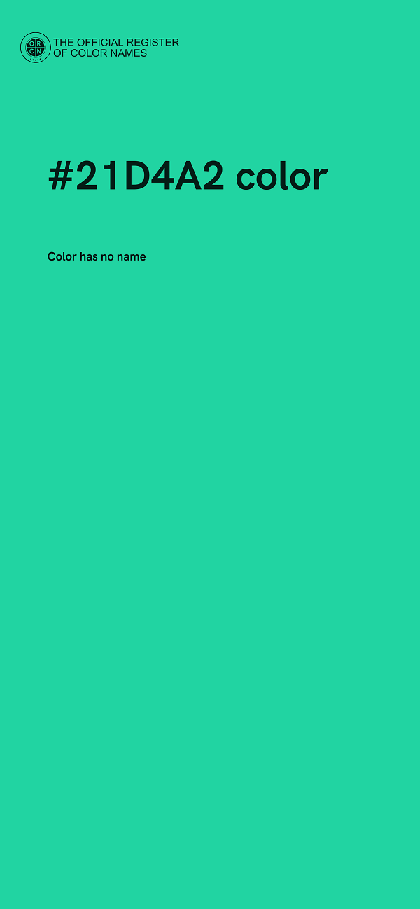 #21D4A2 color image
